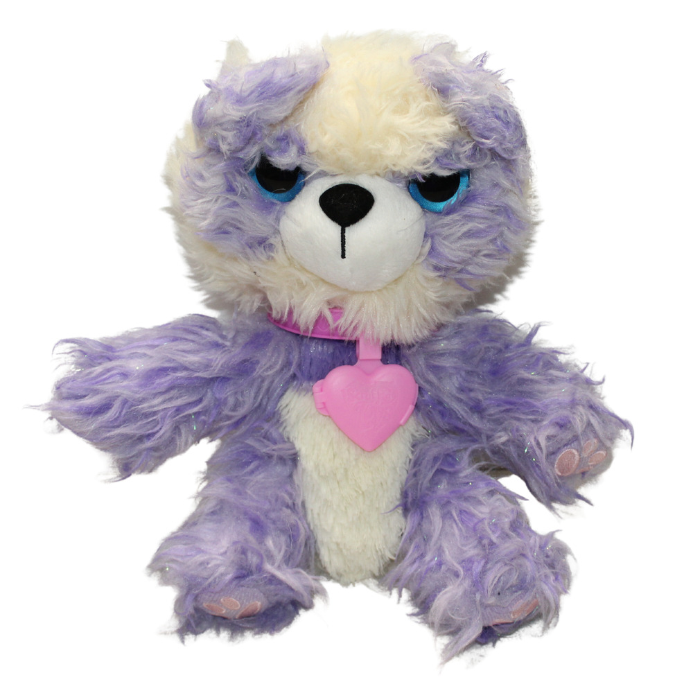 Moose Little Live Scruf A Luvs Pets Purple Panda Bear Plush Soft Toy Furry 10"